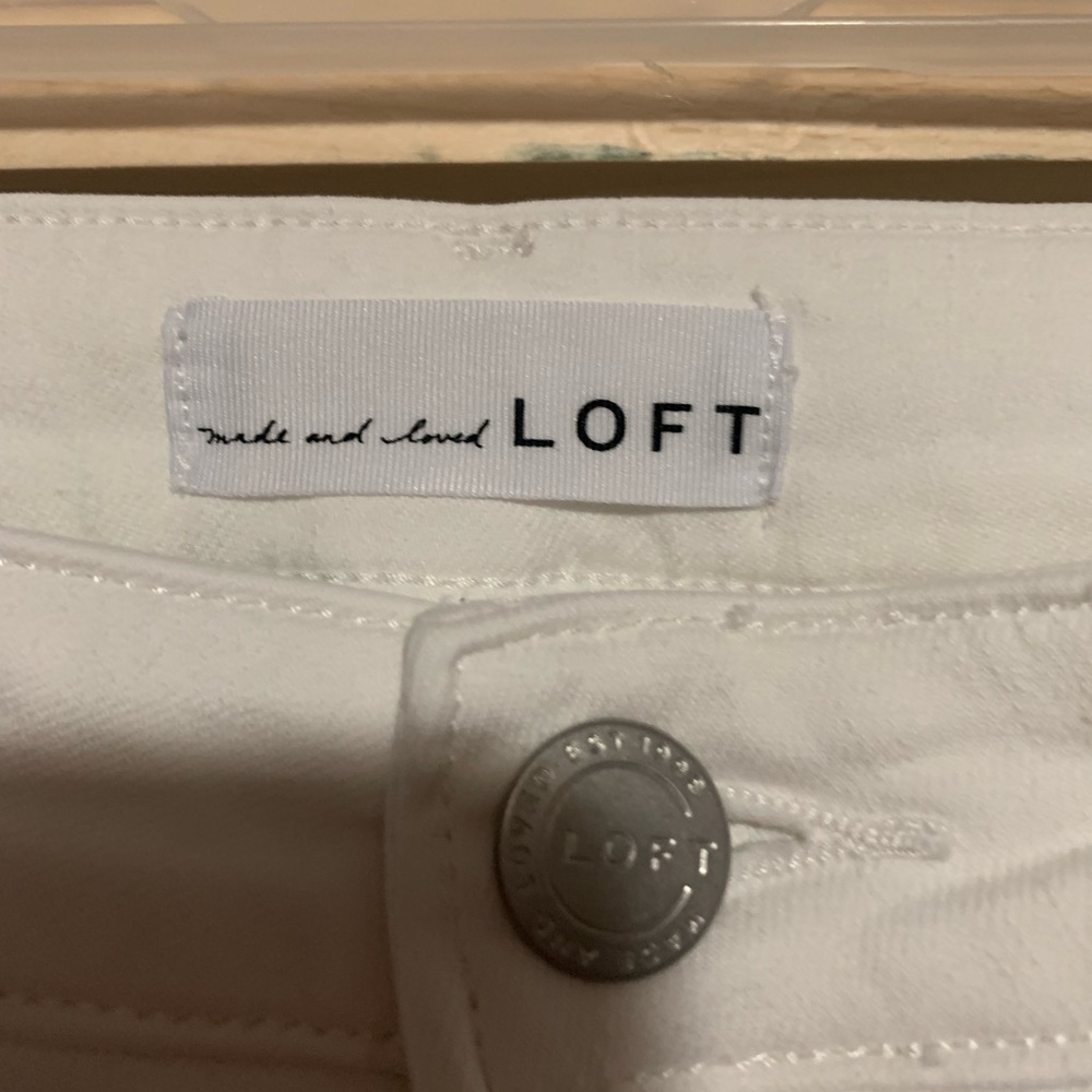 Size 14 Loft white jeans